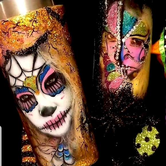 Tumblers cup and Bracelet Colorwings by Terybrault face painting every thing ART - Picture 9 of 13